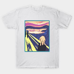 The Scream by Edvard Munch Pixelart T-Shirt